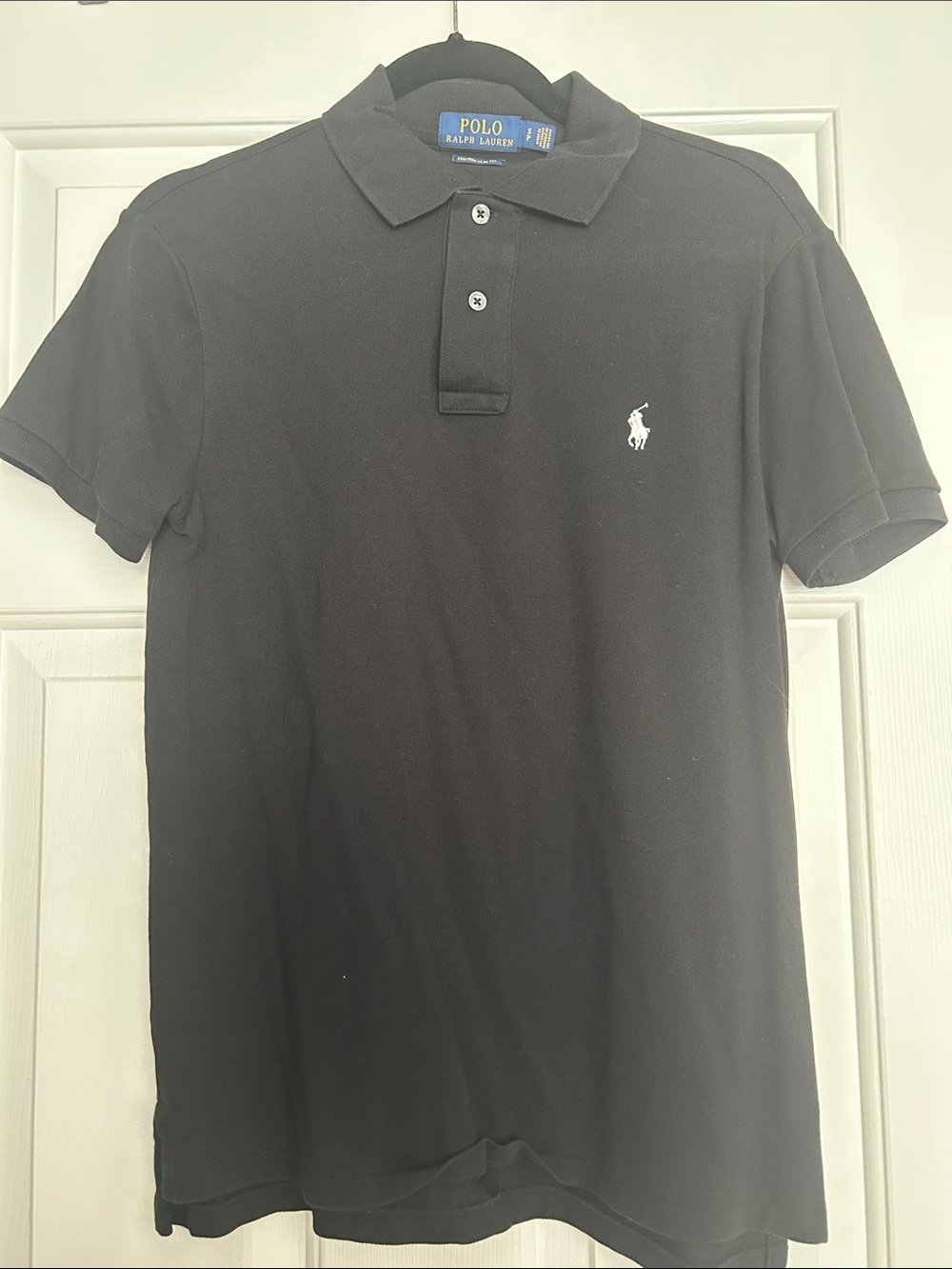 Polo by Ralph Lauren Men’s Black Polo with White Embroidered Logo